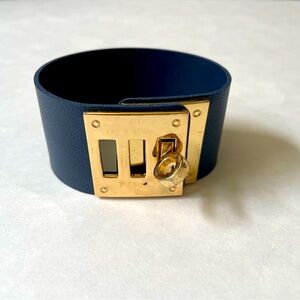 Elegant Gold and Blue Bracelet